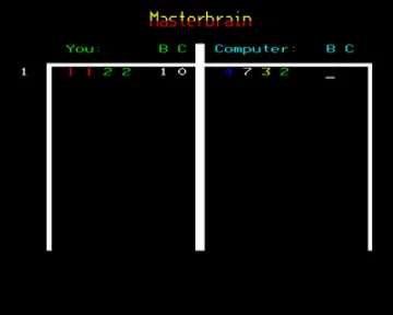 Masterbrain (1982)(Acornsoft)[h TSTH] screen shot game playing